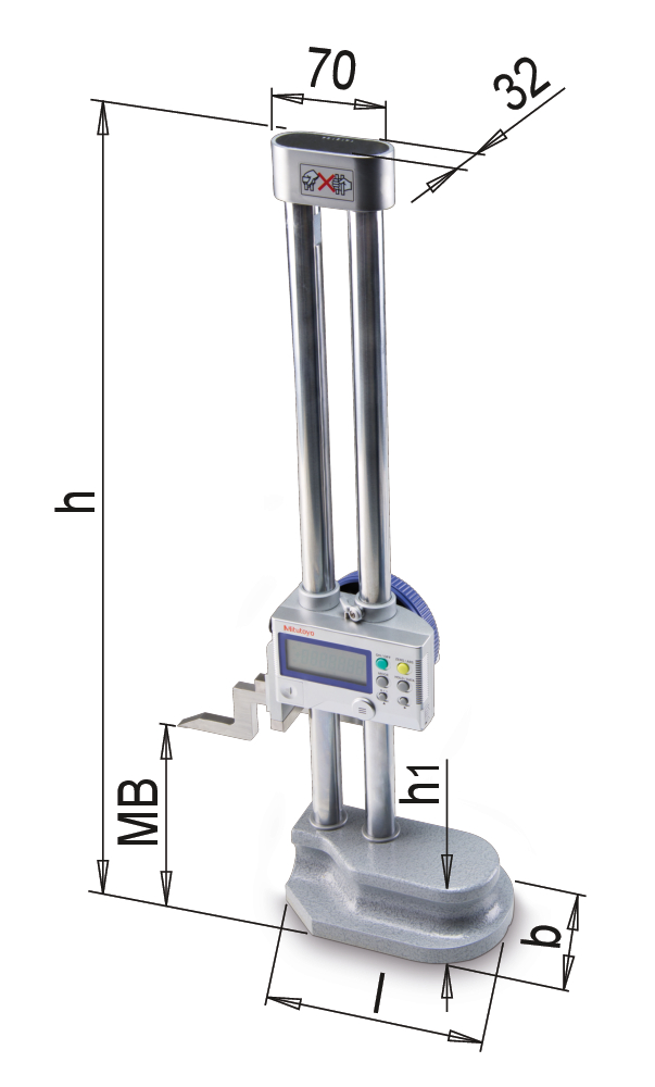 Ritmisch Citroen leeg Digitale hoogtemeter, tweekoloms Hoogtemeters MHD 22022 | Meusburger