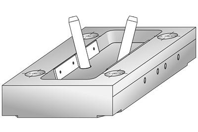 Closing bolster plate with fully closed frame