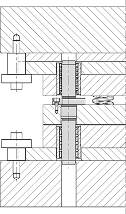 E 5078 Guide pillar with centre flange